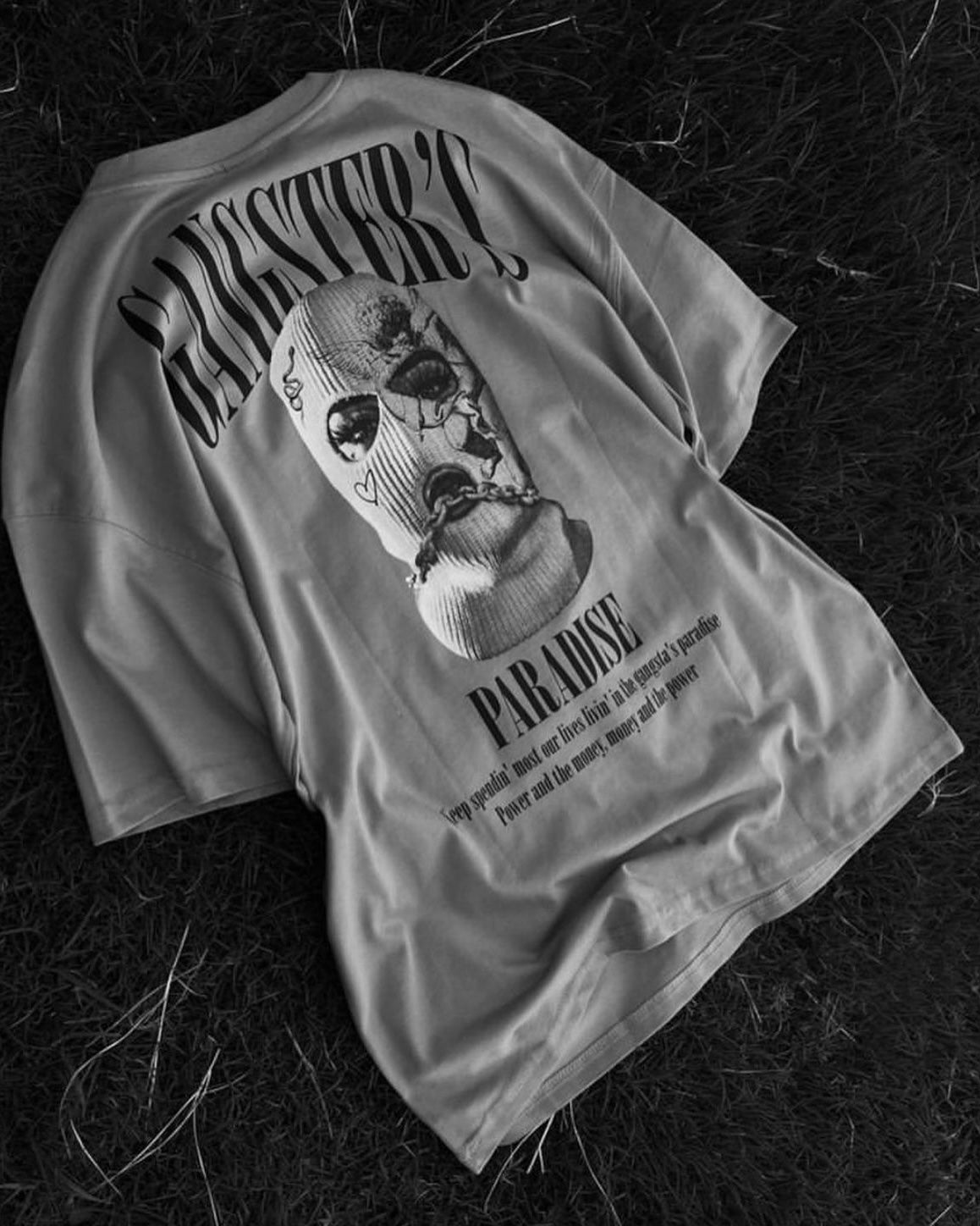 GANGSTER'S oversized shirt (שחור)