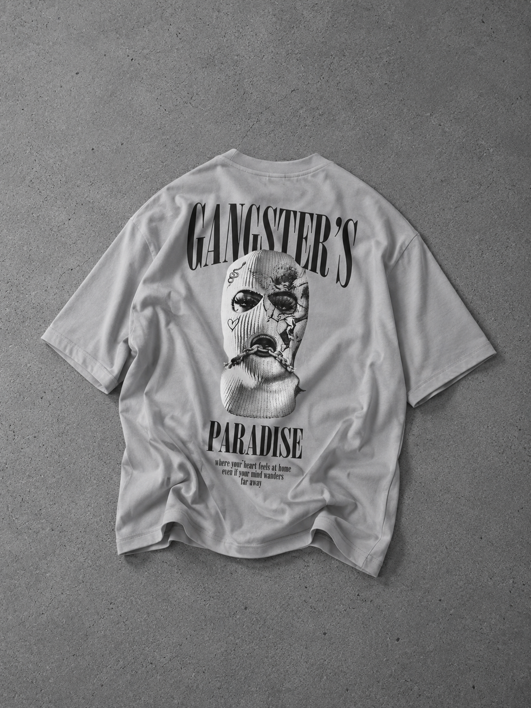 GANGSTER'S oversized shirt (אפור)