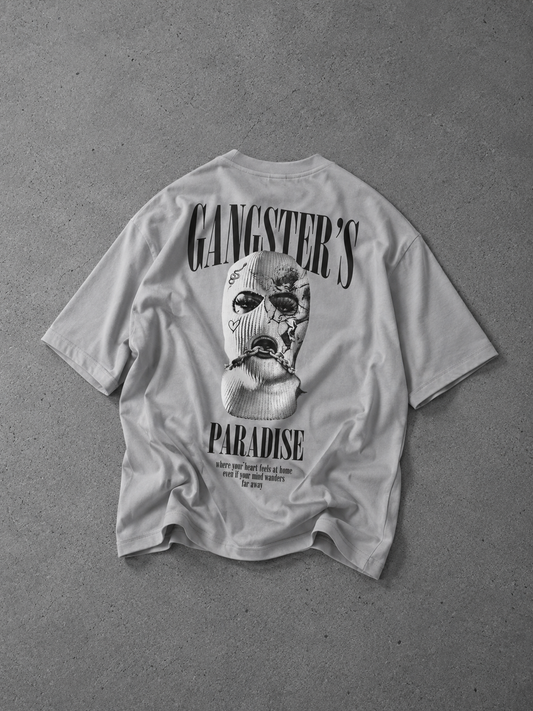 GANGSTER'S oversized shirt (אפור)