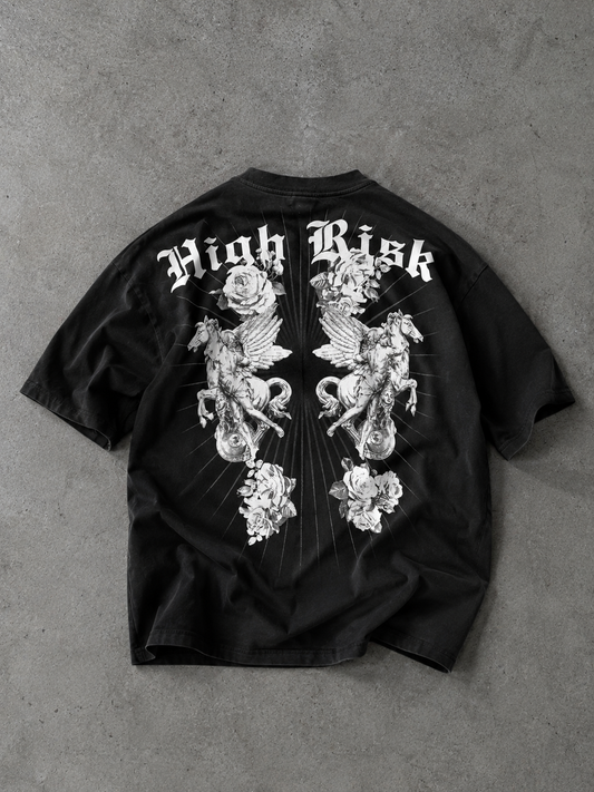 HIGH oversized shirt (שחור)
