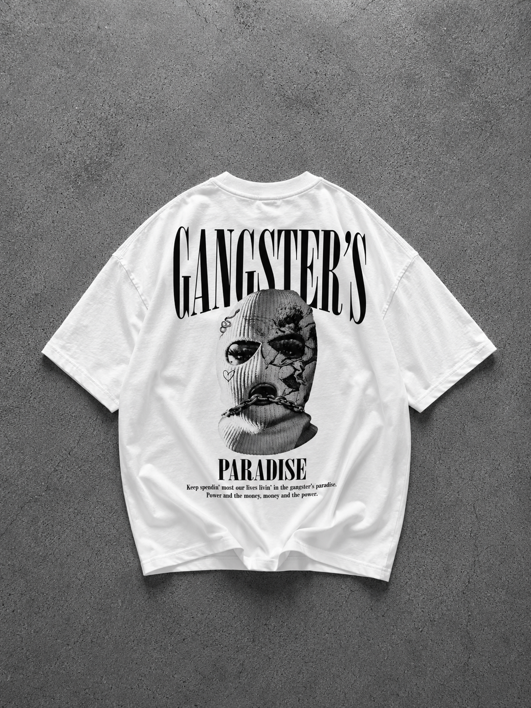 GANGSTER'S oversized shirt (לבן)