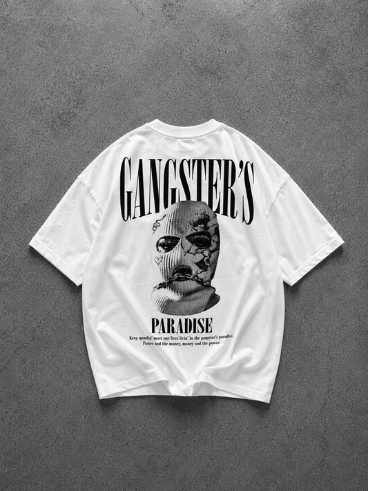 GANGSTER'S oversized shirt (לבן)