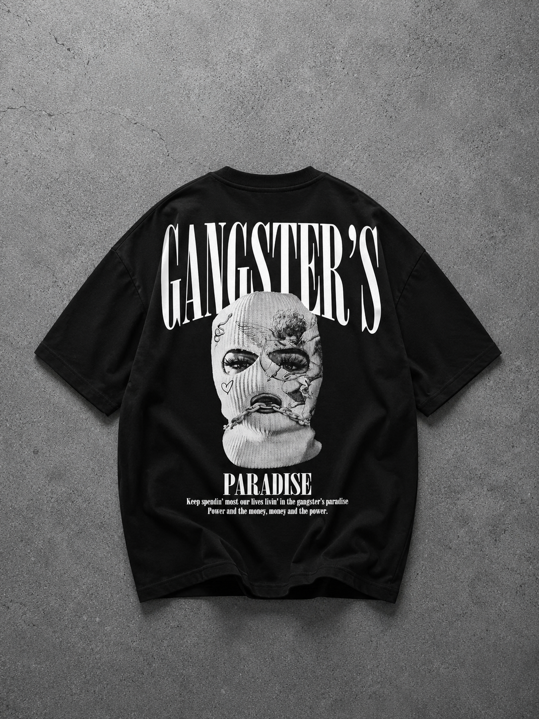 GANGSTER'S oversized shirt (שחור)