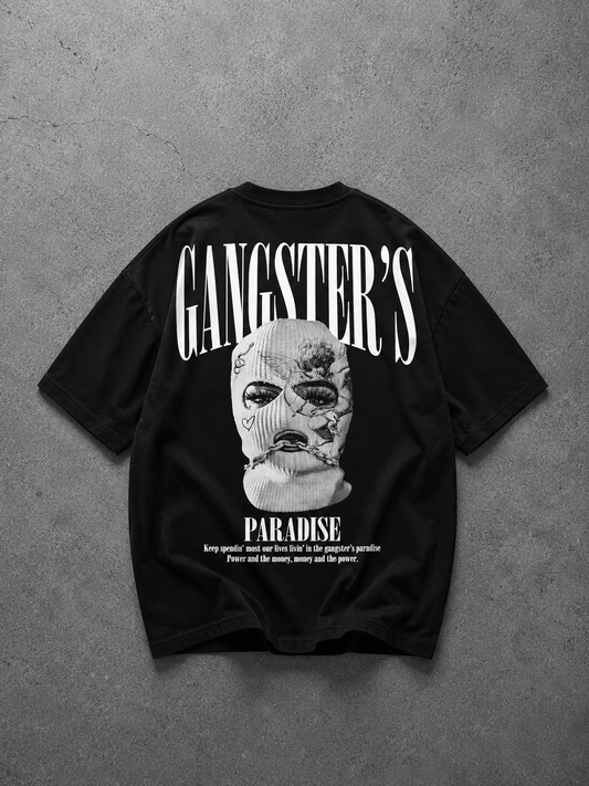 GANGSTER'S oversized shirt (שחור)