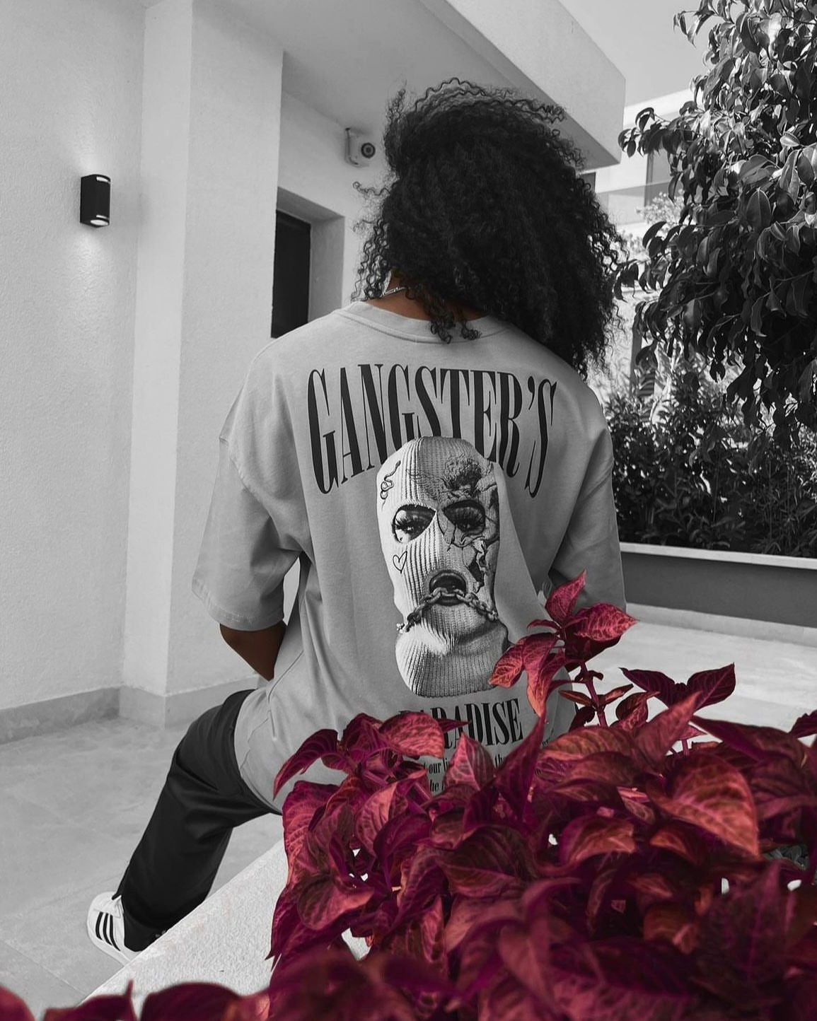 GANGSTER'S oversized shirt (שחור)