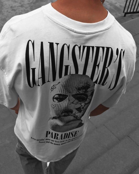 GANGSTER'S oversized shirt (לבן)