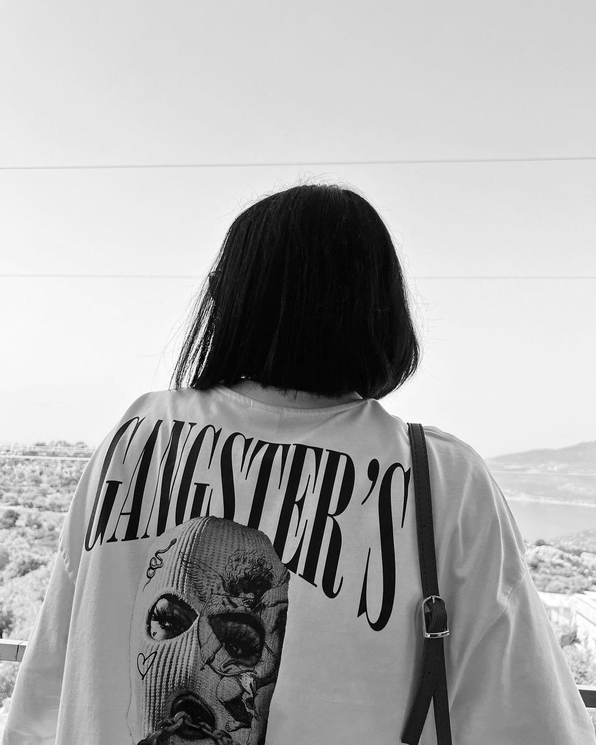 GANGSTER'S oversized shirt (שחור)