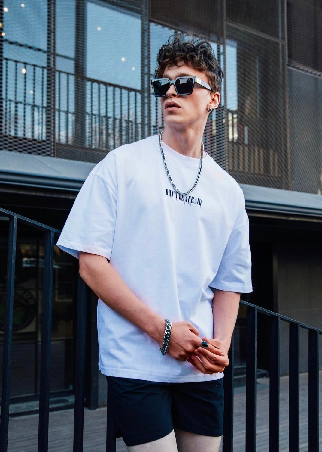 UNDERDOG oversized shirt (לבן)