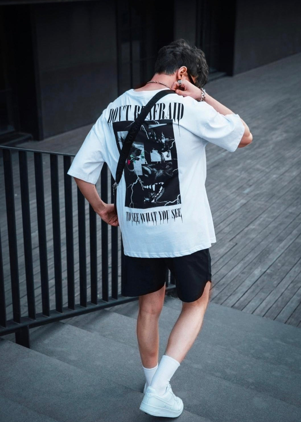 UNDERDOG oversized shirt (לבן)
