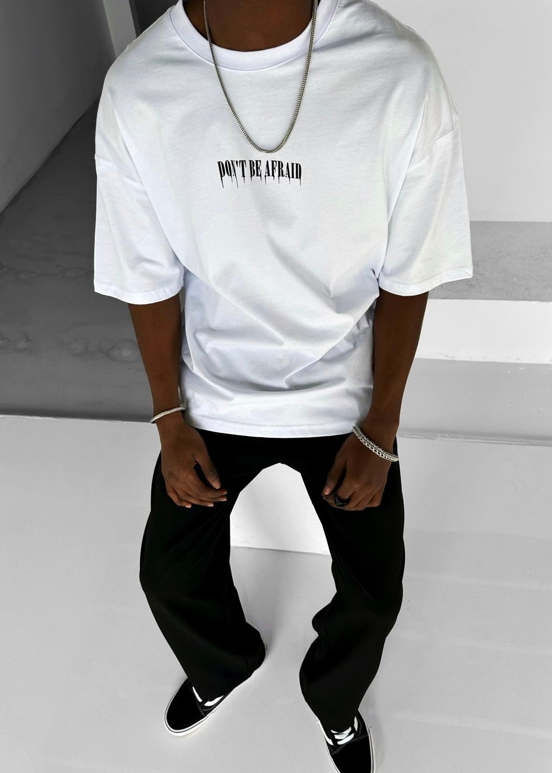 UNDERDOG oversized shirt (לבן)