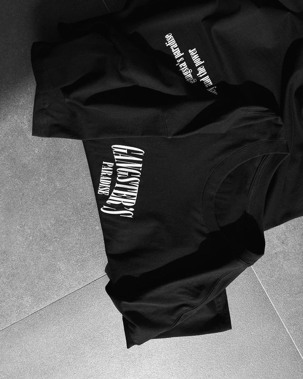GANGSTER'S oversized shirt (שחור)