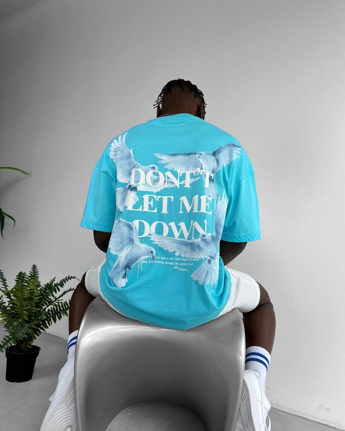 PIGEONS oversized shirt (לבן)